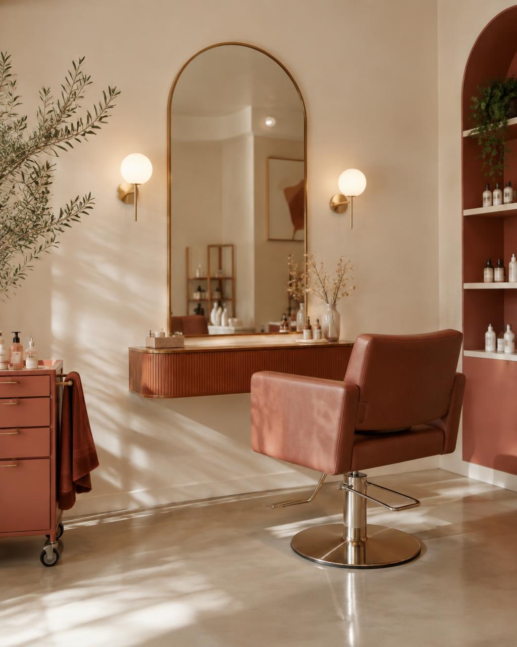 Interior elegante de salão de beleza